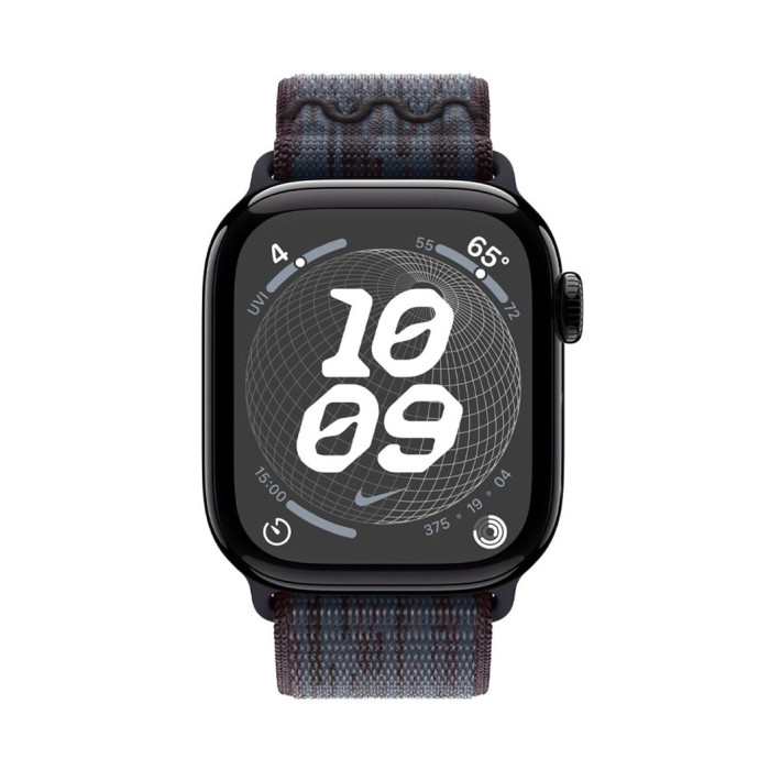 Apple Watch Series 10 GPS 46mm Jet Black Alu. Case w. BlackBlue Nike Sport Loop (MWX13 + MYJD3)