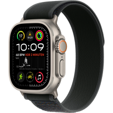 Apple Watch Ultra 2 GPS + Cellular 49mm Natural Titan. Case w. Black Trail Loop - M/L (MYT73+MXTR3)