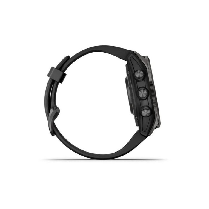 Смарт-годинник Garmin Fenix 7S Pro Sapphire Solar Carbon G. DLC Tit. with Black Band (010-02776-10/11/54)