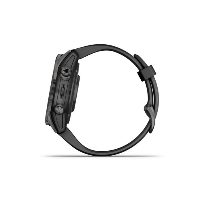 Смарт-годинник Garmin Fenix 7S Pro Sapphire Solar Carbon G. DLC Tit. with Black Band (010-02776-10/11/54)