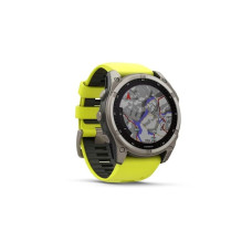 Спортивний годинник Garmin Fenix 8 51mm Solar Sapphire Titanium w. Amp Yellow/Graphite Silicone Band (010-02907-20/21)
