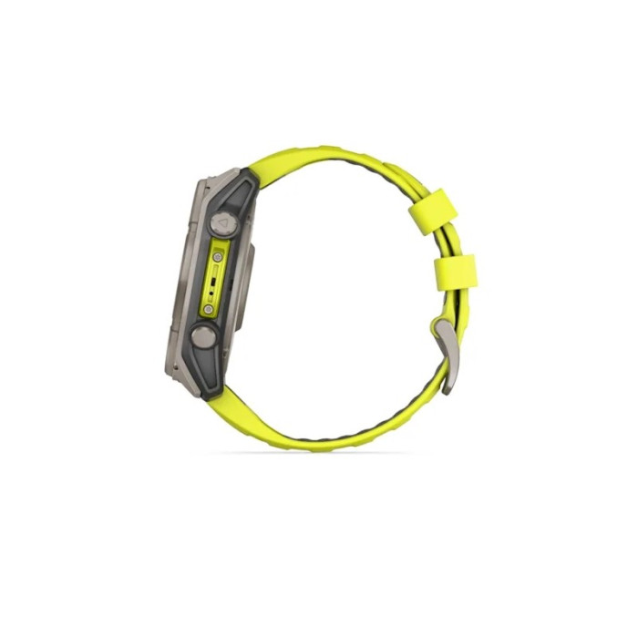 Спортивний годинник Garmin Fenix 8 51mm Solar Sapphire Titanium w. Amp Yellow/Graphite Silicone Band (010-02907-20/21)