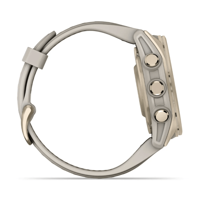 Garmin Fenix 8 43mm AMOLED Sapphire Soft Gold w. Fog Gray/Dark Sandstone S. Band (010-02903-10/11/18)