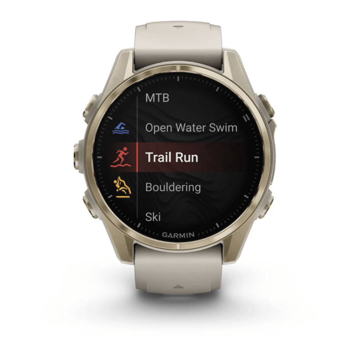 Garmin Fenix 8 43mm AMOLED Sapphire Soft Gold w. Fog Gray/Dark Sandstone S. Band (010-02903-10/11/18)
