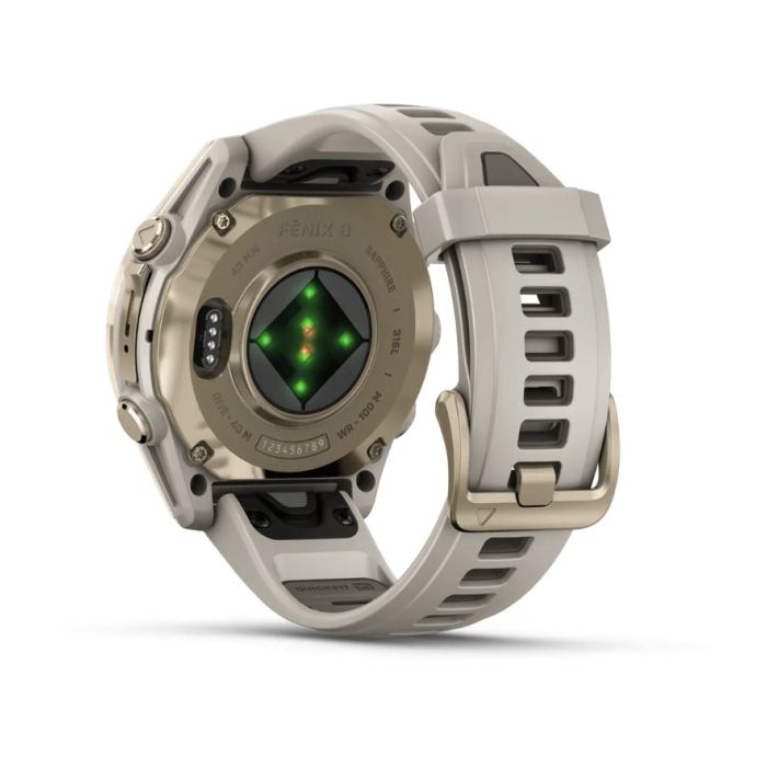 Garmin Fenix 8 43mm AMOLED Sapphire Soft Gold w. Fog Gray/Dark Sandstone S. Band (010-02903-10/11/18)
