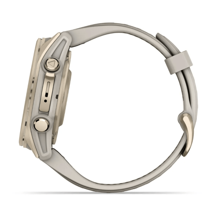 Garmin Fenix 8 43mm AMOLED Sapphire Soft Gold w. Fog Gray/Dark Sandstone S. Band (010-02903-10/11/18)