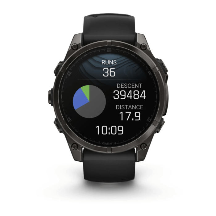 Garmin Fenix 8 47mm AMOLED Sapphire Carbon Gray DLC Titanium w. Black/Pebble Gray S. Band (010-02904-20/21)