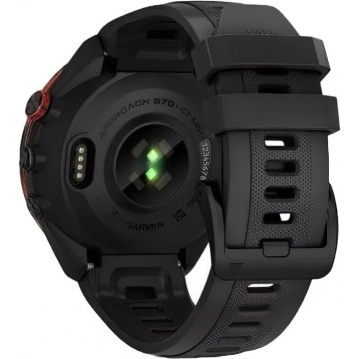 Garmin Approach S70 47mm B. Ceramic Bezel w. Black S. Band (010-02746-02/12)