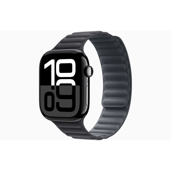 Apple Watch Series 10 GPS 46mm Jet Black Alu. Case w. Black Magnetic Link - M/L (MWX13 + MXY03)