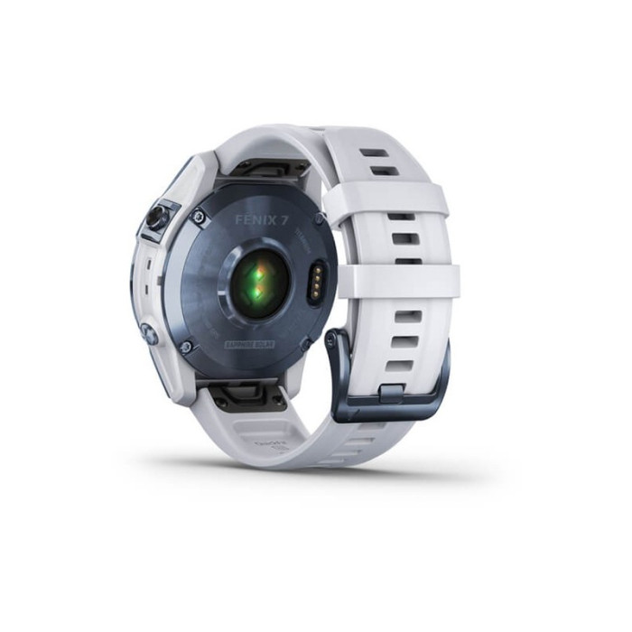 Смарт-годинник Garmin Fenix 7 Sapphire Solar Mineral Blue DLC Titanium with Whitestone Band (010-02540-24/25) (Уцінка - добрий стан)