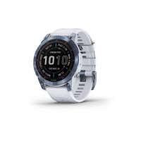 Смарт-годинник Garmin Fenix 7 Sapphire Solar Mineral Blue DLC Titanium with Whitestone Band (010-02540-24/25) (Уцінка - Ідеальний стан)