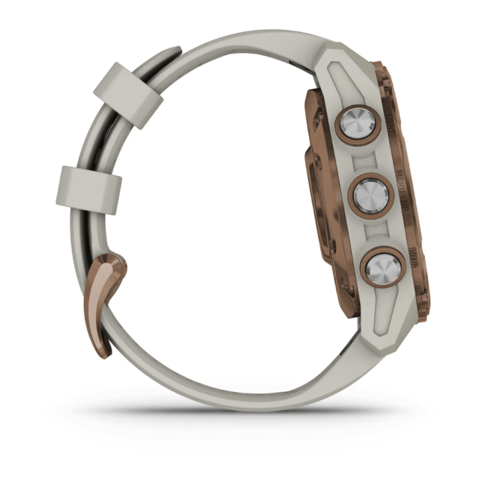 Смарт-годинник Garmin Descen Mk3i – 43 mm Bronze PVD Titanium with French Gray Silicone Band (010-02753-13/14)