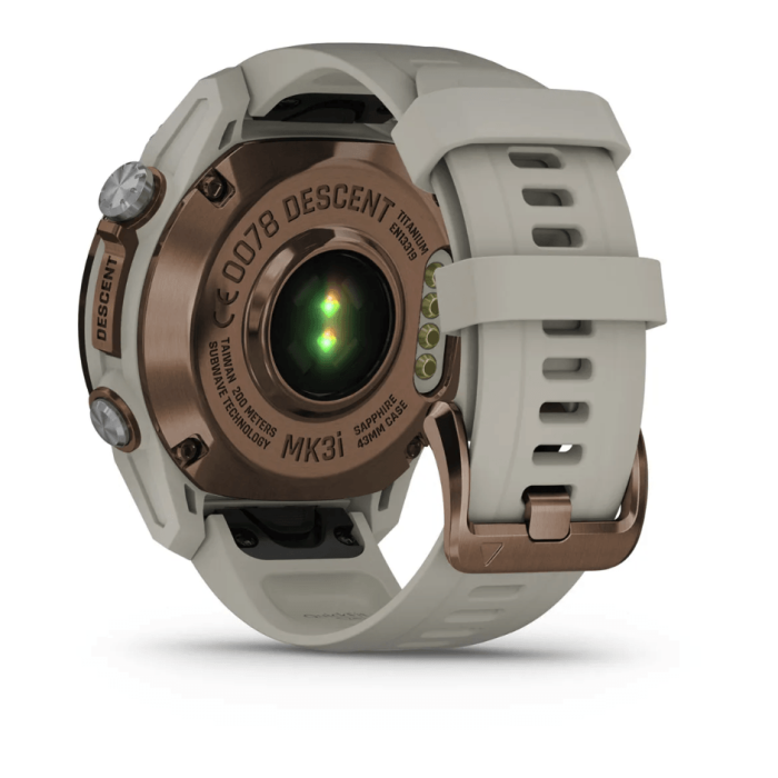 Смарт-годинник Garmin Descen Mk3i – 43 mm Bronze PVD Titanium with French Gray Silicone Band (010-02753-13/14)
