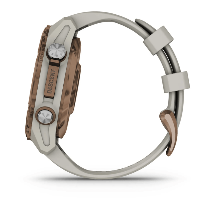 Смарт-годинник Garmin Descen Mk3i – 43 mm Bronze PVD Titanium with French Gray Silicone Band (010-02753-13/14)