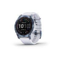 Смарт-часы Garmin Fenix 7 Sapphire Solar Mineral Blue DLC Titanium with Whitestone Band (010-02540-24/25) (Уценка - хорошее состояние)