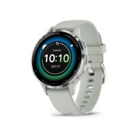 Смарт-годинник Garmin Venu 3S Silver S. Steel Bezel w. Sage Gray Case and S. Band (010-02785-01/51)