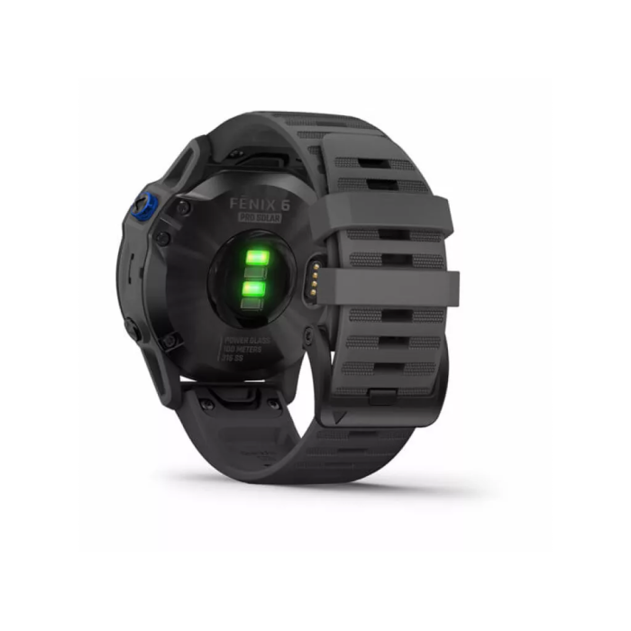 Смарт-годинник Garmin Fenix 6 Pro Solar Edition Black With Gray Band (010-02410-11/10) (Ідеальний Стан)
