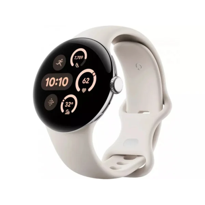 Смарт-годинник Google Pixel Watch 3 45 mm Wi-Fi Polished Silver Aluminum Case/Porcelain Active Band