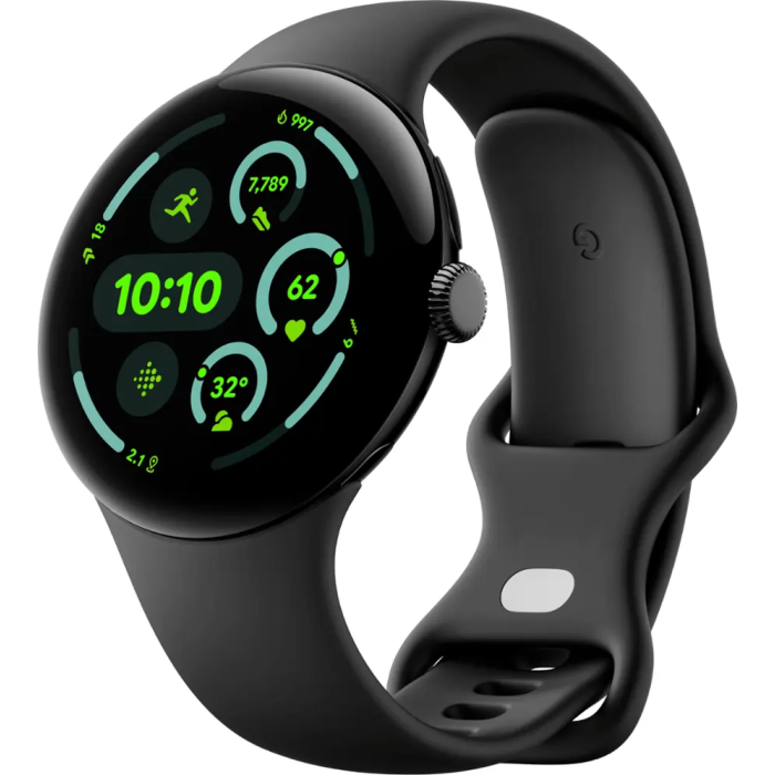 Google Pixel Watch 3 45 mm LTE Matte Black Aluminum Case/Obsidian Active Band