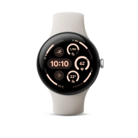Google Pixel Watch 3 45 mm LTE Polished Silver Aluminum Case/Porcelain Active Band