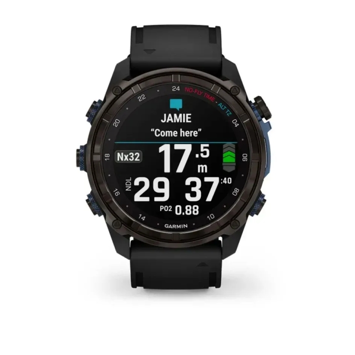 Смарт-часы Garmin Descent Mk3i 51mm Carbon Gray DLC Titanium with Black Silicone Band (010-02752-10/11)