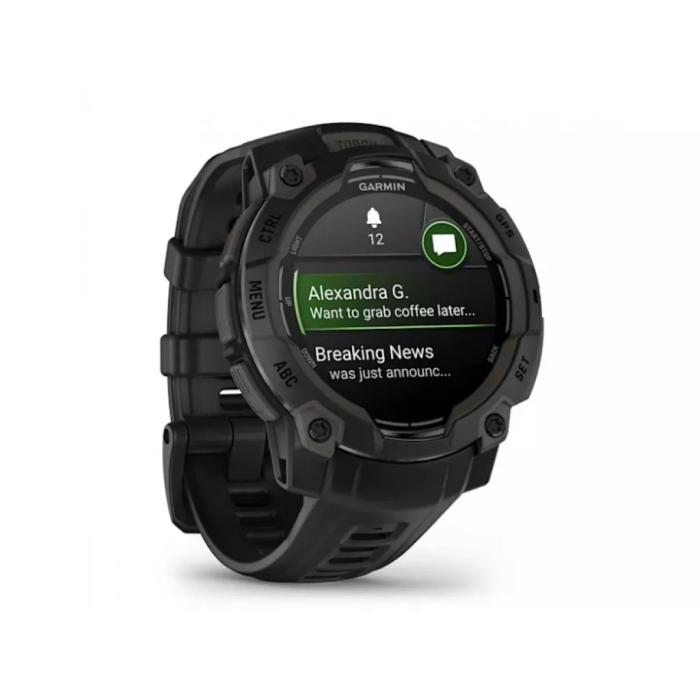 Смарт-часы Garmin Instinct 3 45mm AMOLED Black with Black Band (010-02936-00/40)