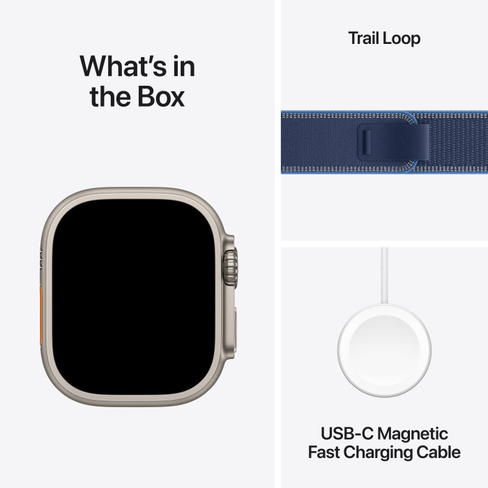 Смарт-часы Apple Watch Ultra 3 GPS + Cellular 49 мм Natural Tit. Case w. Blue/Bright Blue Trail Loop - M/L (MEWU4)