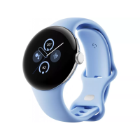 Google Pixel Watch 2 LTE Polished Silver Aluminum Case / Bay Active Band