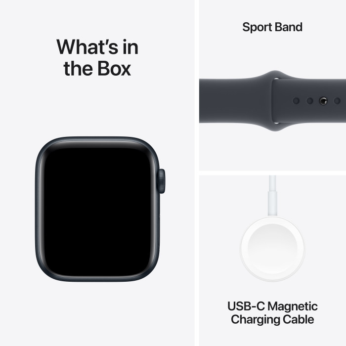 Apple Watch SE 2 GPS 40mm Midnight Alu. Case w. Midnight Sport Band - S/M (MXE73)