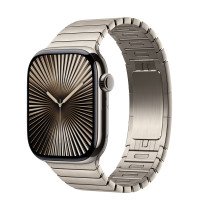 Apple Watch Series 10 GPS + Cellular 46mm Natural Titanium Case w. Natural Link Bracelet (MX163+MXMF3)