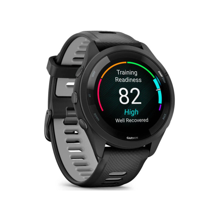 Смарт-годинник Garmin Forerunner 265 Black Bezel and Case w. Black/Powder Gray Silicone Band (010-02810-00/10/50) Уцінка (1 битий піксель)