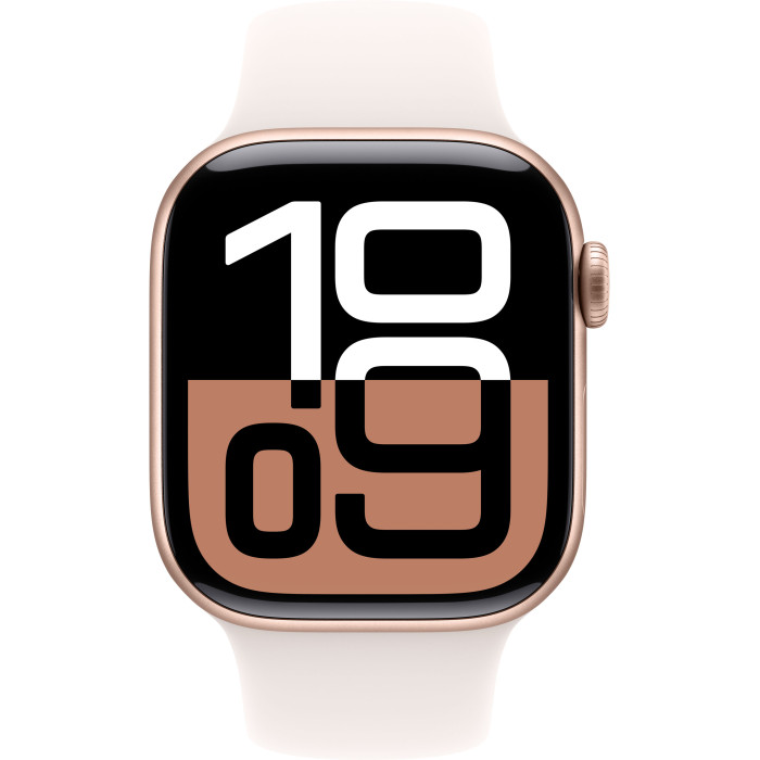 Apple Watch Series 10 GPS 42mm Rose Gold Alu. Case w. Light Blush Sport Band - S/M (MWWH3)