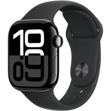 Apple Watch Series 10 GPS 42mm Jet Black Alu. Case w. Black Sport Band - M/L (MWWF3)