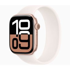 Apple Watch Series 10 GPS 46mm Rose Gold Alu. Case w. Light Blush Solo Loop Size 4 (MWX23 + MY9T3)