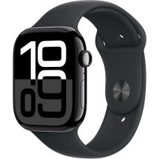 Apple Watch Series 10 GPS 46mm Jet Black Alu. Case w. Black Sport Band - S/M (MWWP3)