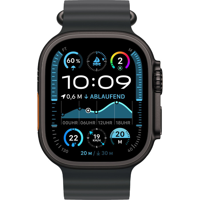 Apple Watch Ultra 2 GPS + Cellular 49mm Black Titanium Case w. Black Ocean Band (MX4P3)