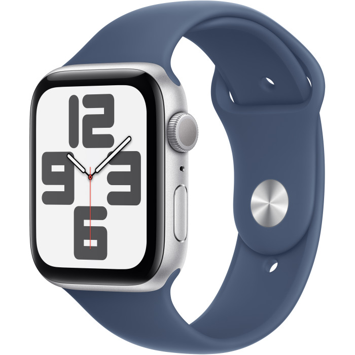 Apple Watch SE 2 GPS 40mm Silver Aluminium Case w. Denim Sport Band - S/M (MXEC3)