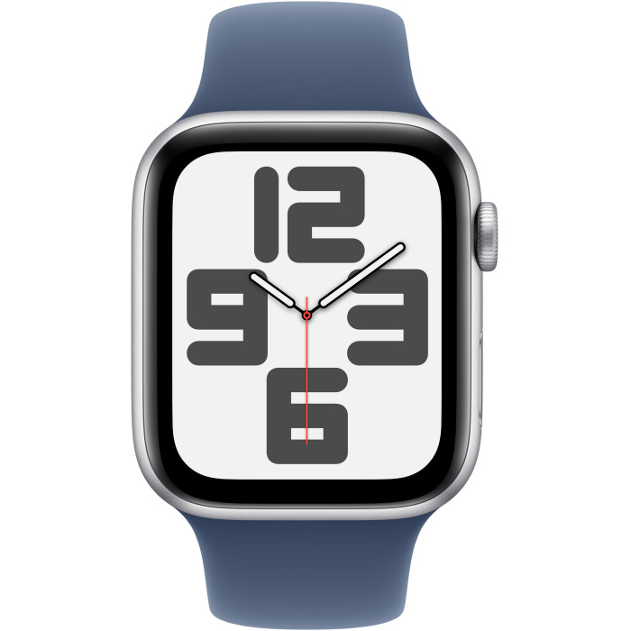 Apple Watch SE 2 GPS 40mm Silver Aluminium Case w. Denim Sport Band - S/M (MXEC3)