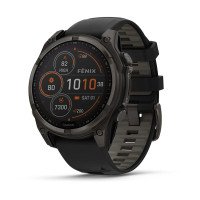 Garmin Fenix 8 47mm Solar Sapphire Carbon Gray DLC Titanium w. Black/Pebble Gray S. Band (010-02906-10/11) 