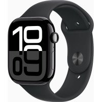 Apple Watch Series 10 GPS + Cellular 46mm Jet Black Alu. Case w. Black Sport Band - S/M (MWY33)