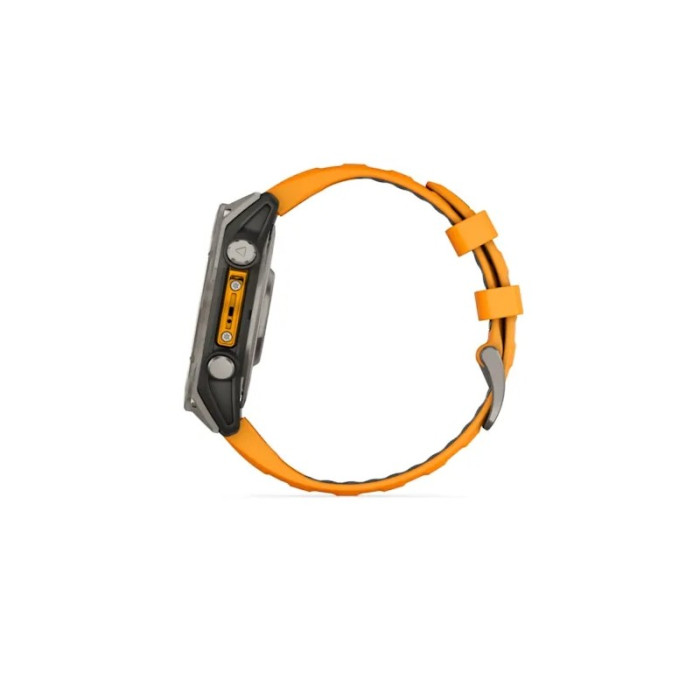 Garmin Fenix 8 47mm AMOLED Sapphire Titanium w. Spark Orange/Graphite Silicone Band (010-02904-10/11)