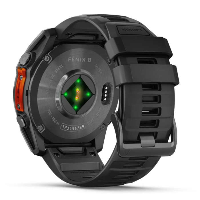 Garmin Fenix 8 51mm AMOLED Slate Gray with Black Silicone Band (010-02905-00) (Новий, відкрита коробка)