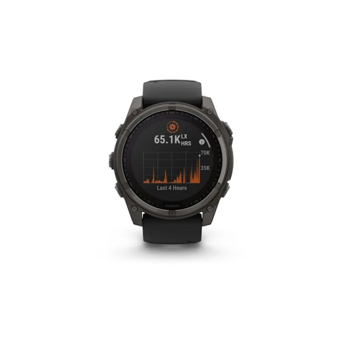 Garmin Fenix 8 51mm Solar Sapphire Carbon Gray DLC Titanium w. Black/Pebble Gray S. Band (010-02907-10/11) (Open Box)