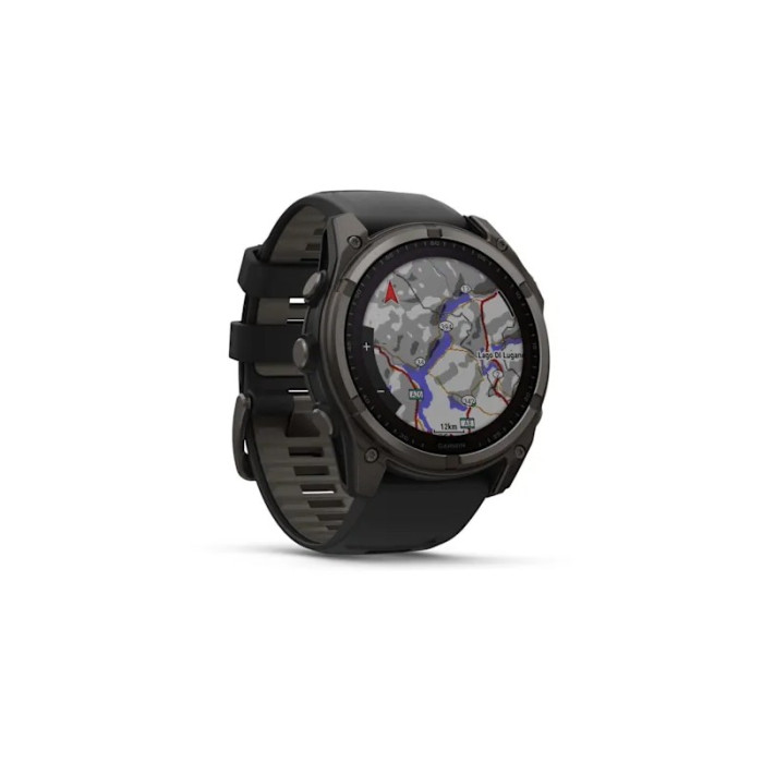 Garmin Fenix 8 51mm Solar Sapphire Carbon Gray DLC Titanium w. Black/Pebble Gray S. Band (010-02907-10/11) (Open Box)