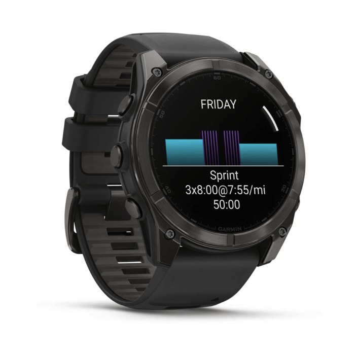 Garmin Fenix 8 51mm AMOLED Sapphire Carbon Gray DLC Titanium w. Black/Pebble Gray S. Band (010-02905-20/21)