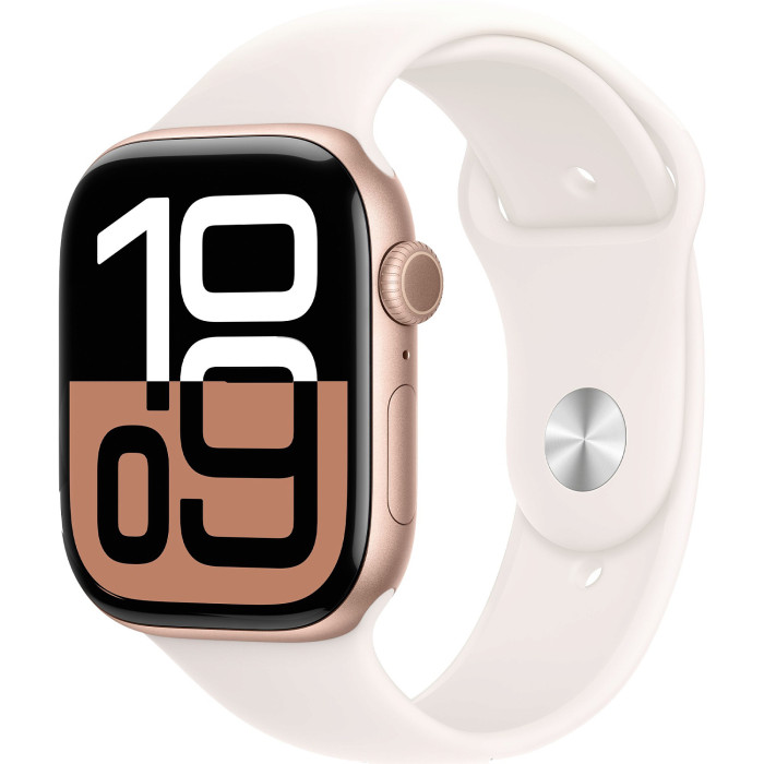 Apple Watch Series 10 GPS + Cellular 46mm Rose Gold Alu. Case w. Light Blush Sport Band - M/L (MWY73)