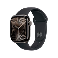 Apple Watch Series 10 GPS + Cellular 46mm Slate Titanium Case w. Black Sport Band - M/L (MWYE3)