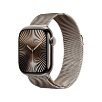 Apple Watch Series 10 GPS + Cellular 46mm Natural Titanium Case w. Natural Milanese Loop - M/L (MWYC3)