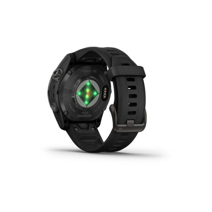 Смарт-годинник Garmin Fenix 7S Pro Sapphire Solar Carbon G. DLC Tit. with Black Band (010-02776-10/11/54)