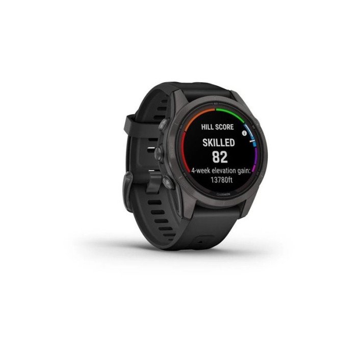 Смарт-годинник Garmin Fenix 7S Pro Sapphire Solar Carbon G. DLC Tit. with Black Band (010-02776-10/11/54)